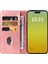 iPhone 15 Cüzdan Manyetik Kapatma Dana Dokulu Deri Telefon Kılıfı (Yurt Dışından) 2