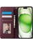 iPhone 15 Pro Rfıd Engelleme Cüzdan Standı Eşkenar Dörtgen Deri Telefon Kılıfı ve Bilek Kayışı (Yurt Dışından) 2