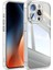 iPhone 15 Pro Darbeye Dayanıklı Tpu + Pc Kılıflı Metal Düğmeli Şeffaf Telefon Kılıfı (Yurt Dışından) 1
