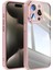 iPhone 15 Pro Darbeye Dayanıklı Tpu + Pc Kılıflı Metal Düğmeli Şeffaf Telefon Kılıfı (Yurt Dışından) 1