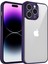 iPhone 14 Pro Max Mat Cilt Dokunmatik Şeffaf Pc + Tpu Darbeye Dayanıklı Telefon Arka Kılıfı (Yurt Dışından) 1