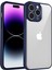 iPhone 14 Pro Max Mat Cilt Dokunmatik Şeffaf Pc + Tpu Darbeye Dayanıklı Telefon Arka Kılıfı (Yurt Dışından) 1