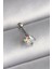 316L Çelik Gümüş Renk Zirkon Taşlı Kalp Tragus Piercing 1