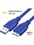 USB 3.0 Taşınabilir HDD Harddisk Kablosu (30 Cm Mavi) Micro Usb-B / 5 Gbps Hızlı Veri Aktarır 1