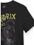 The Jimi Hendrix Experience Blues Rock Guitar Gitar Baskılı Tişört Siyah T-Shirt 3
