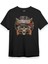 Unisex Siyah Guns N' Roses Baskılı T-Shirt Kısa Kollu Tişört 4