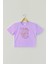 Lila Crop Top The Sea Is Calling Summer Vibe Deniz Güneş Kum Yaz Kadın Tişört Kısa Kollu T-Shirt 2