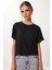 Basic Modal Örme T-Shirt LFN0101 Siyah 1