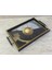 Dijital Baskılı Cam Servis Tepsisi – Modern Desenli, Metal Kulplu 42X29 cm 2