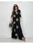Glow Nakışlı Kimono Takın Uzun Maxi Boy Gömlek Pantolonlu Takım 5