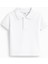 Erkek Çocuk Pamuklu Beyaz Polo Yaka Kısa Kollu T-Shirt 3