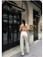 Kadın Tint Kot Rengi Lazer Detaylı Skater Jogger Fit Denim Jogger Kot Pantolon Baggy 6