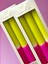 Ae'on Dip Dye Neon Collection Yeşil Pembe 3'lü Şamdan Mum Seti 1