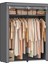RYG02GY Elbise Dolabı, 2 Elbise Askılı Gardırop, Kıyafet Muhafazası, Kumaş Dolap, Elbise Askısı, Katlanabilir, Giyinme Odası, Yatak Odası, 43 x 140 x 174 Cm, Gri 1