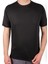 Erkek Siyah Dry Touch %100 Polyester Regular Kesim Sıfır Yaka Basic Tişört 1