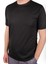 Erkek Siyah Dry Touch %100 Polyester Regular Kesim Sıfır Yaka Basic Tişört 2