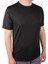 Erkek Siyah Dry Touch %100 Polyester Regular Kesim Sıfır Yaka Basic Tişört 3