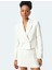 Yeni Sezon Uzun Kollu Slim Fit Kruvaze Crop Tüvit Blazer Ceket 1