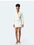 Yeni Sezon Uzun Kollu Slim Fit Kruvaze Crop Tüvit Blazer Ceket 2