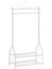 Klasik Tarzda Elbise Askısı, Elbise Çubuklu ve 2 Metal Raflı, 92 x 173 x 41 cm (G x Y x D), Krem Beyaz, HSR07W 1
