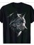 Mavi Gözlü Kurt Baskılı Özel Tasarım Oversize Tshirt 1
