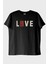 Lıove Elektrik Düğmeli Baskili Modern Tişört (M) 1
