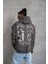 Erkek 98 Baskılı Kapşonlu Sweat - Gri 3