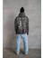 Erkek 98 Baskılı Kapşonlu Sweat - Gri 4