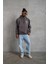 Erkek 98 Baskılı Kapşonlu Sweat - Gri 5