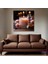 Tekli Kare Kanvas Modern Salon Tablosu Pembe Yanan Mum 1