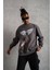 Erkek Güvercin Baskılı Sweatshirt - Gri 3
