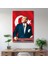 Tekli Dikey Kanvas Duvar Tablosu Renkli Ay Yıldız ve Atatürk Portresi 1