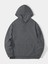 Erkek Düz Kapüşonlu Sweat - Füme 2