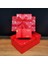 Dikdörtgen 3'lü Kırmızı Hediye Kutusu 1