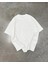 Unisex Basic Bisiklet Yaka Oversize T-Shirt - Beyaz 1