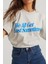 Unisex Baskılı Oversize T-Shirt - Beyaz 1
