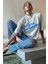 Unisex Baskılı Oversize T-Shirt - Beyaz 5