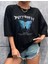 Unisex Baskılı Oversize T-Shirt - Siyah 5