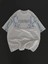 Unisex Bisiklet Yaka Baskılı Oversize T-Shirt - Beyaz 4
