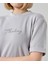 Unisex Bisiklet Yaka Baskılı Slim Fit T-Shirt - Boyalı Gri 4