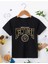 Çocuk Unisex Baskılı T-Shirt - Siyah 1