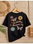 Kız Çocuk Bisiklet Yaka Baskılı T-Shirt - Siyah 2