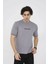 Unisex Bisiklet Yaka Slim Fit T-Shirt- Gri 2