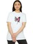 Unisex Kadın Bisiklet Yaka Baskılı T-Shirt - Beyaz 1