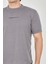 Unisex Jakar Kumaş Slim Fit T-Shirt - Boyalı Gri 3