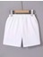 Kadın Beli Lastikli Mini Düz Şort - Beyaz 2