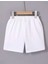 Kadın Beli Lastikli Baskılı Mini Şort - Beyaz 2