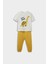 Erkek Bebek 2'li Takım Dinozor Baskılı Kısa Kollu Tişört Eşofman Altı 1