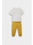Erkek Bebek 2'li Takım Dinozor Baskılı Kısa Kollu Tişört Eşofman Altı 4