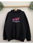 Baskılı Üç Iplik Kapüşonlu Oversize Sweatshirt - Siyah 3